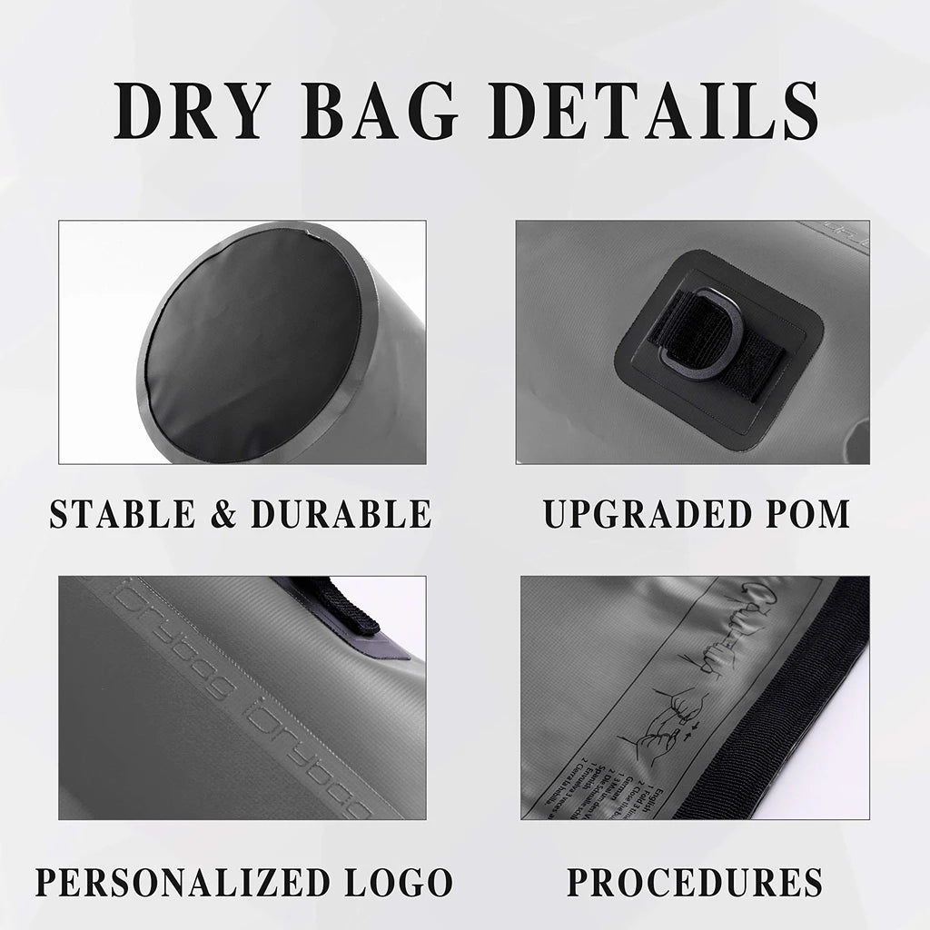 Waterproof Dry Bags for Outdoor Activities - Available in 2/5/10/15/20L Sizes for Swimming, Rafting, Kayaking, and Trekking
