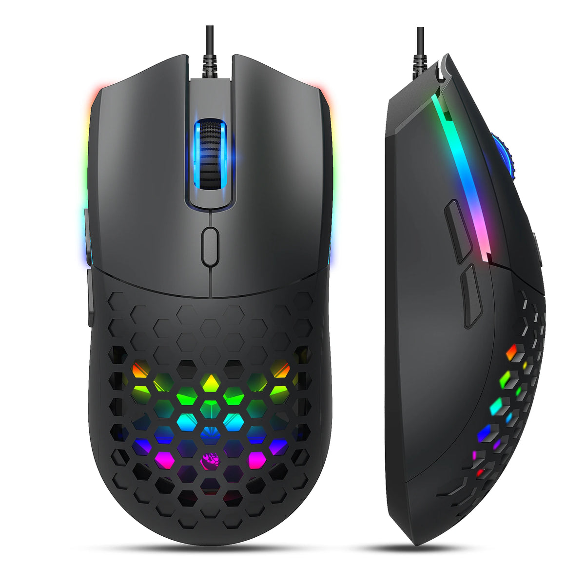 S500 Ergonomic Optical Gaming Mouse - Lightweight Wired USB Mouse for Laptop and Desktop PC