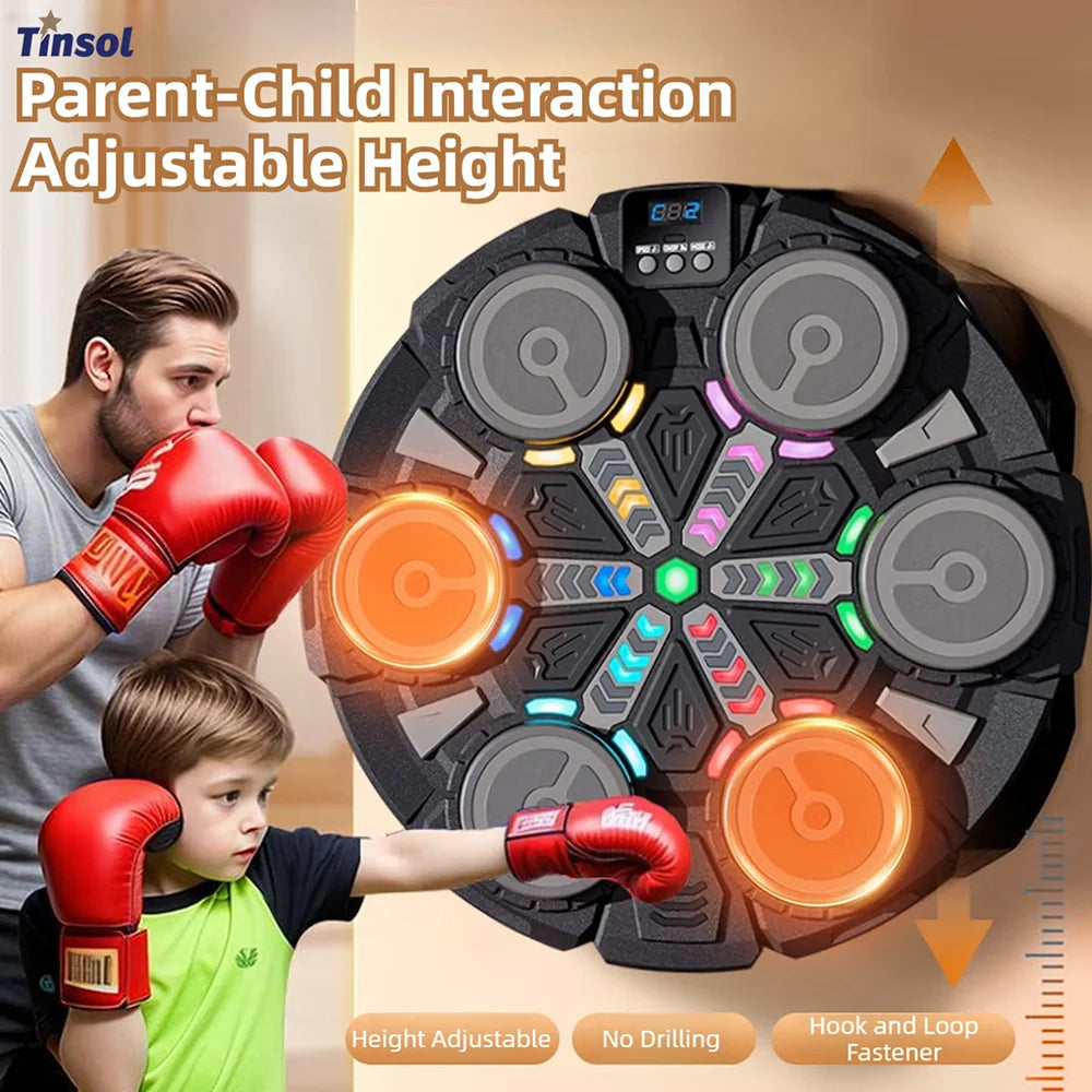 TINSOL 2026 Bluetooth-Enabled Smart Musical Boxing Trainer for Children and Adults, Complete with Boxing Gloves