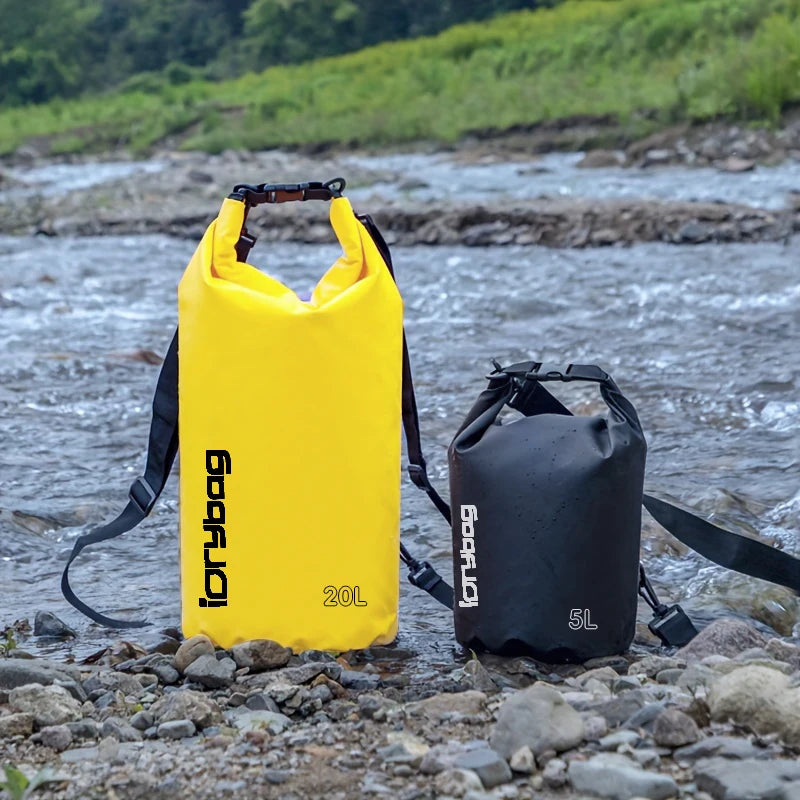 Waterproof Dry Bags for Outdoor Activities - Available in 2/5/10/15/20L Sizes for Swimming, Rafting, Kayaking, and Trekking