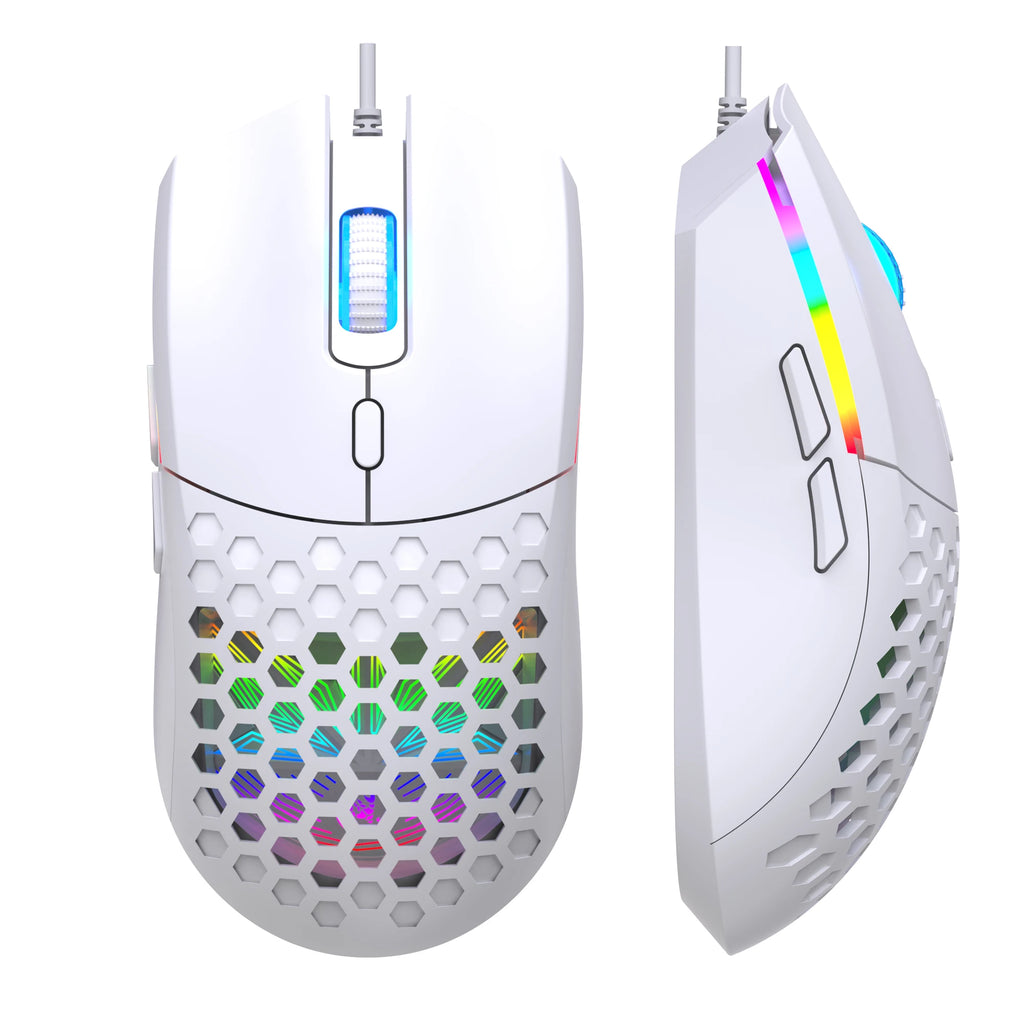 S500 Ergonomic Optical Gaming Mouse - Lightweight Wired USB Mouse for Laptop and Desktop PC