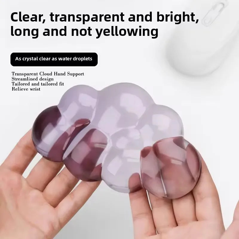 Ergonomic Clear Transparent Silicone Wrist Rest for Keyboard and Mouse - Non-Slip Design