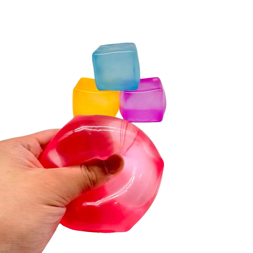 Unleash Fun and Stress Relief with the 2.1" Ice Cube Maltose Squeeze Toy for Kids Aged 8-13