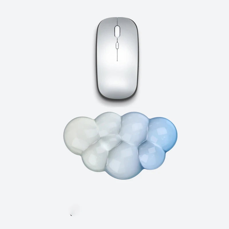 Ergonomic Clear Transparent Silicone Wrist Rest for Keyboard and Mouse - Non-Slip Design