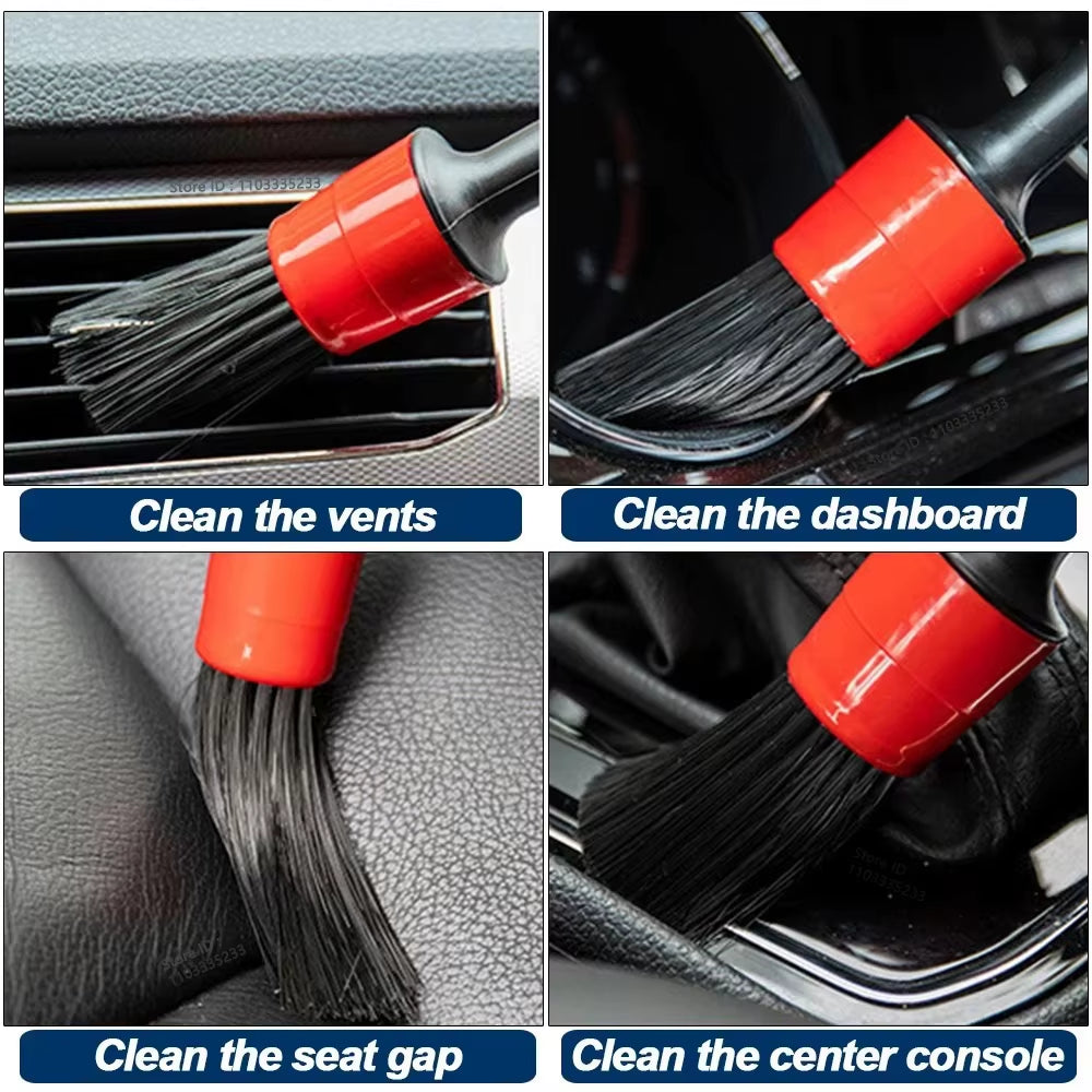 ZOPOSON Professional Car Cleaning Kit: Drill Scrubber, Detailing Brushes, Air Conditioner Vent Tools, Towels, and Polisher