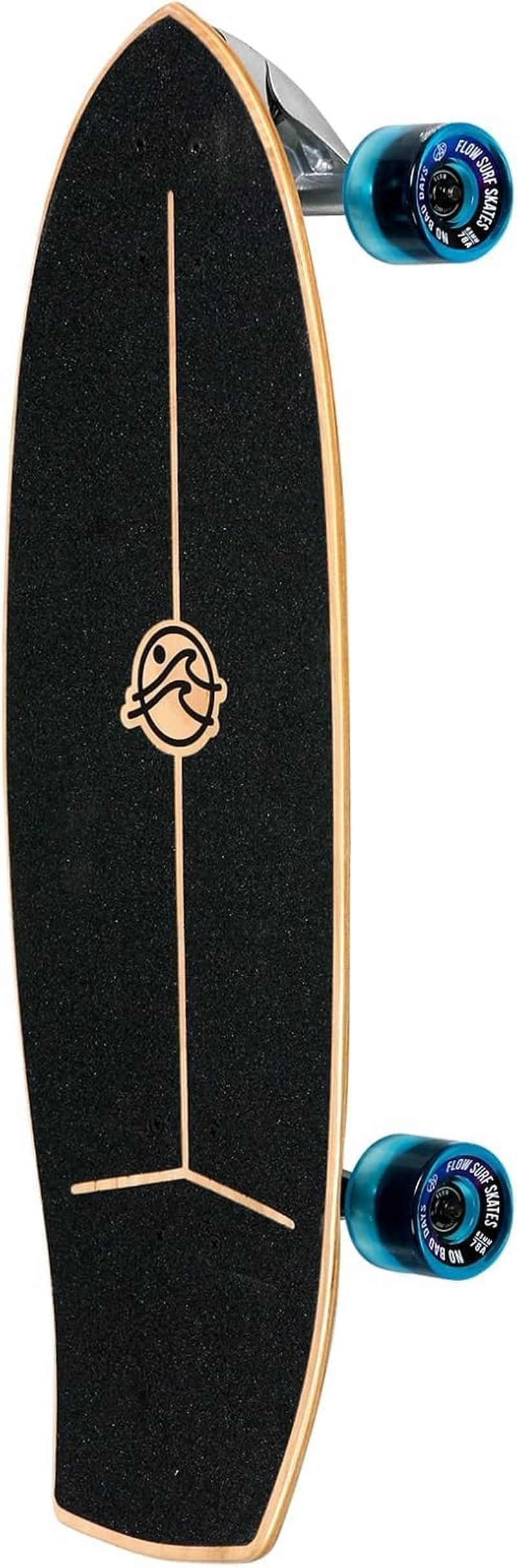 Cruiser - 29"X10" 7-Ply North American Maple Deck, Carving Truck, Fully Assembled, Supports up to 275 Lbs for Surf-Like Carving